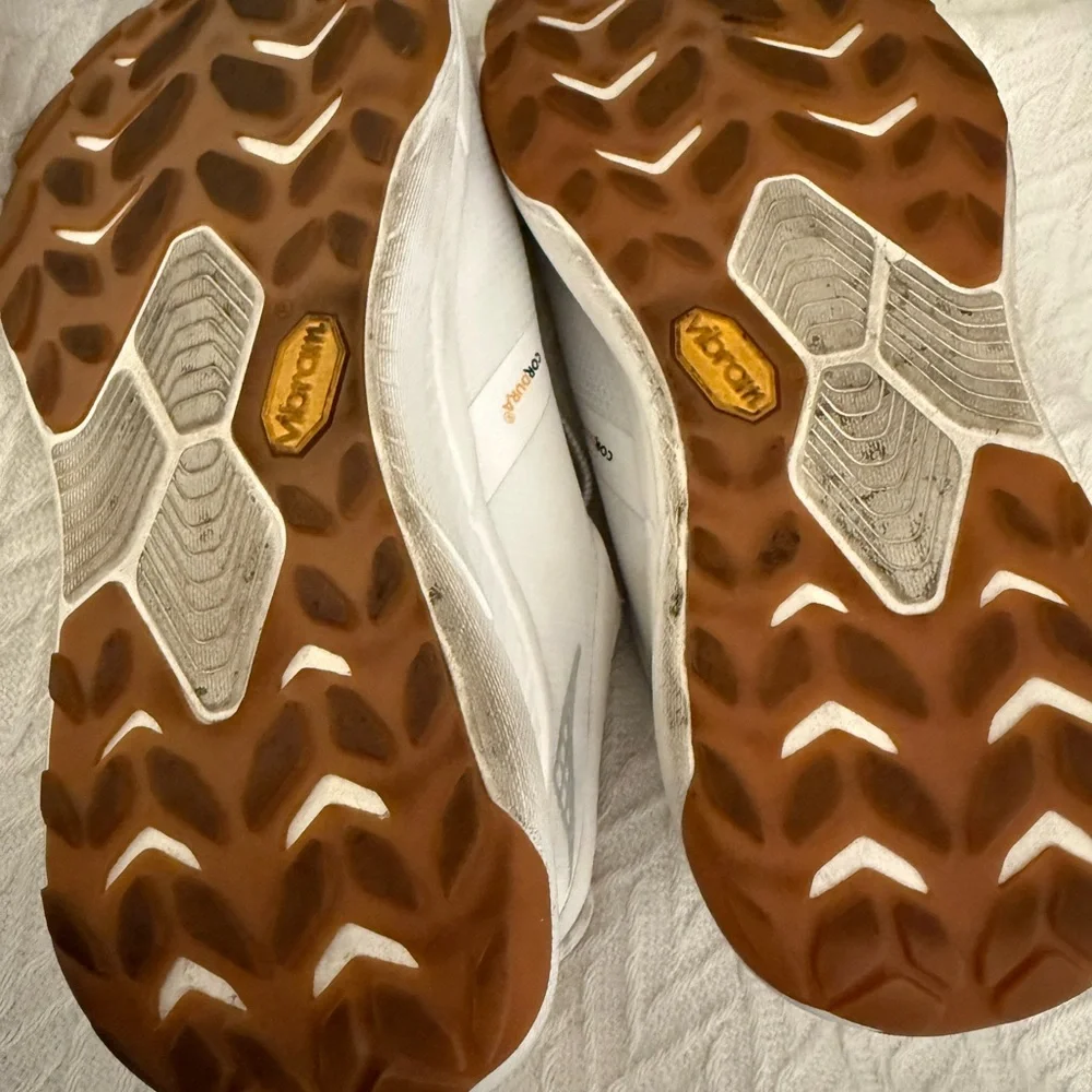 Hoka White and Gray Running Shoes - Picture 2 of 2